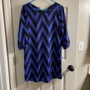 Purple Chevron Stripe Dress